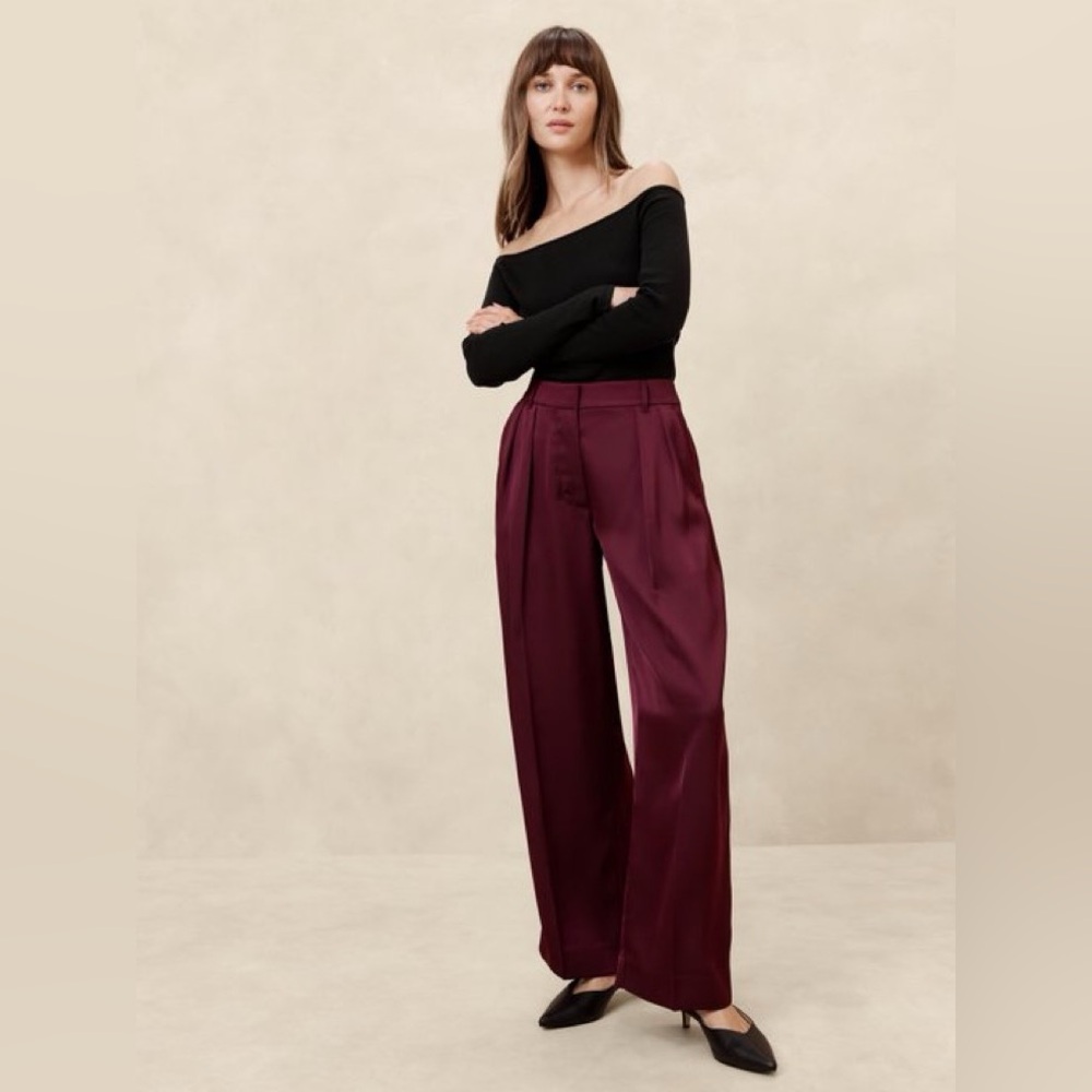 NWT! Banana Republic Black Relaxed Trousers - Size 20 - Picture 2 of 5